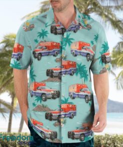 Galveston, Texas, Galveston County Health District EMS Tropical 3D Hawaiian Shirt Men Women Shirt Product Photo 4