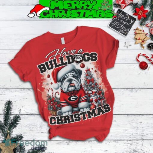 George Bulldogs Have A Bulldogs Christmas Fleece Pajamas Set For Christmas - George Bulldogs Have A Bulldogs Christmas Fleece Pajamas Set-2