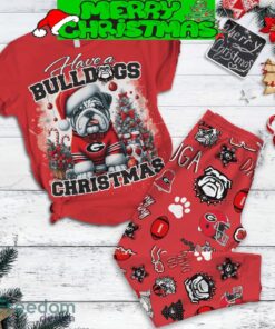 George Bulldogs Have A Bulldogs Christmas Fleece Pajamas Set For Christmas - George Bulldogs Have A Bulldogs Christmas Fleece Pajamas Set-1