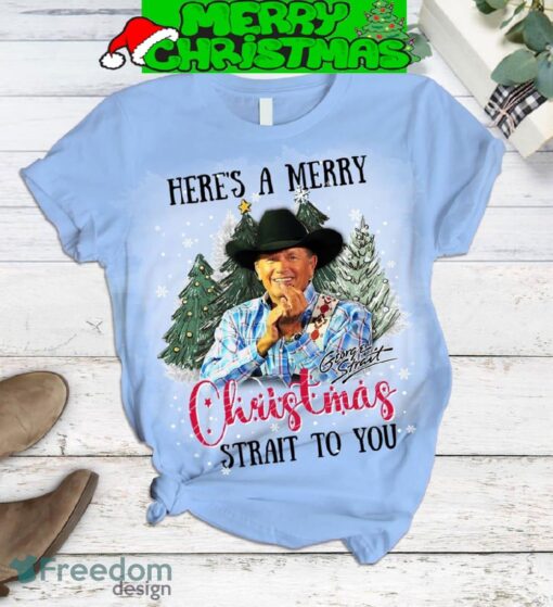 George Strait Here’s A Merry Christmas Strait To You Pajamas Set All Over Print Christmas Gift - George Strait Here’s A Merry Christmas Strait To You Pajamas Set-3