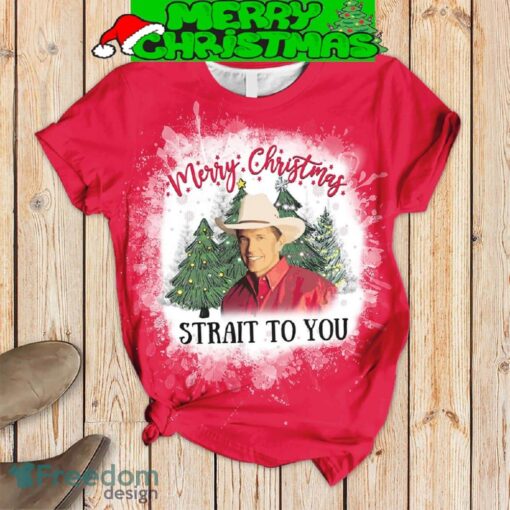 George Strait Merry Christmas Strait To you Pajamas Set Men Women For Fans - George Strait Merry Christmas Strait To you Pajamas Set-3