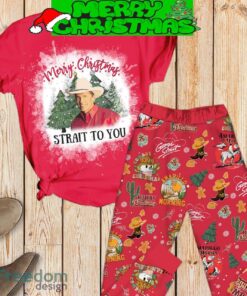 George Strait Merry Christmas Strait To you Pajamas Set Men Women For Fans - George Strait Merry Christmas Strait To you Pajamas Set-1