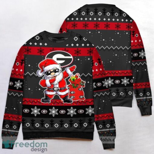 Georgia Bulldogs Dabbing Santa Claus ,Ugly Sweater 3D Printed Christmas Gift Product Photo 1