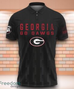 Georgia Bulldogs Go Dawgs NCAA 3D Polo Shirt With American Flag Military On Back Product Photo 2
