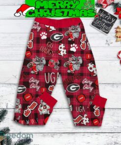 Georgia Bulldogs Grinch Drink Starbucks Fleece Pajamas Set For Christmas - Georgia Bulldogs Grinch Drink Starbucks Fleece Pajamas Set-2