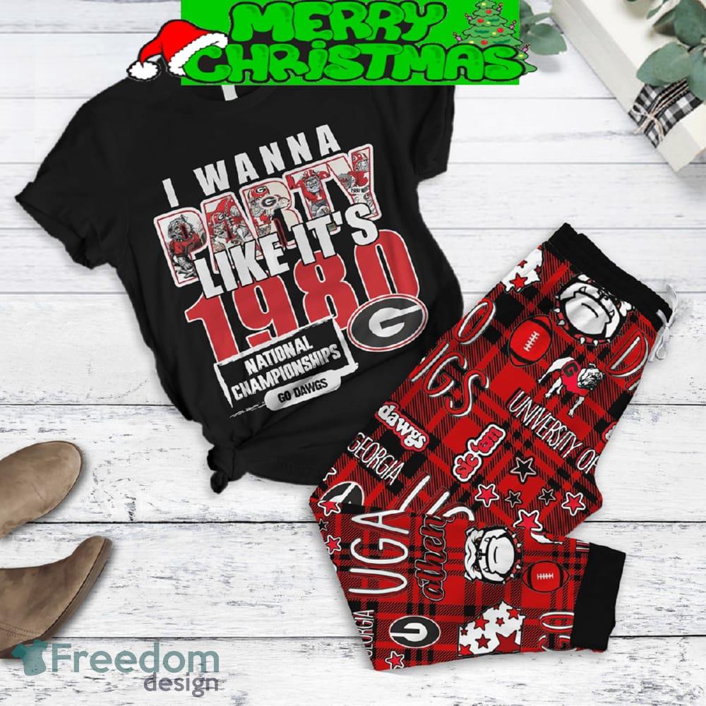 Georgia Bulldogs Party Like It’s 1980 Fleece Pajamas Set For Women Gift Christmas image Georgia Bulldogs Party Like It’s 1980 Fleece Pajamas Set For Women Gift Christmas - Georgia Bulldogs Party Like It’s 1980 Fleece Pajamas Set-1