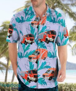 Germany, Berlin Fire Brigade (Berliner Feuerwehr) Aloha Hawaiian Shirt Product Photo 4