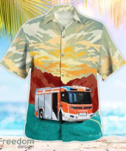 Germany, Berlin Fire Brigade (Berliner Feuerwehr) eLHF Aloha Hawaiian Shirt Beach Gift Shirt Product Photo 2