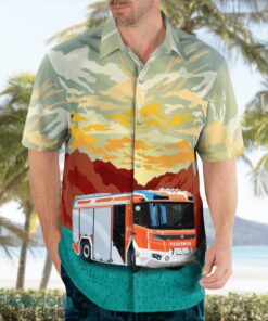 Germany, Berlin Fire Brigade (Berliner Feuerwehr) eLHF Aloha Hawaiian Shirt Beach Gift Shirt Product Photo 3
