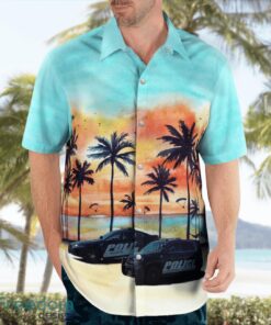 Gillette, Campbell County, Wyoming, Gillette Police Department Ford Taurus Police Interceptor Hawaiian Shirt Product Photo 3