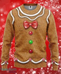 Gingerbread Costume Full Over Print Thicken Gifts Christmas 3D Sweater Shirt