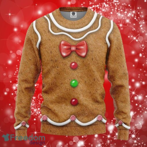 Gingerbread Costume Full Over Print Thicken Gifts Christmas 3D Sweater Shirt Product Photo 1