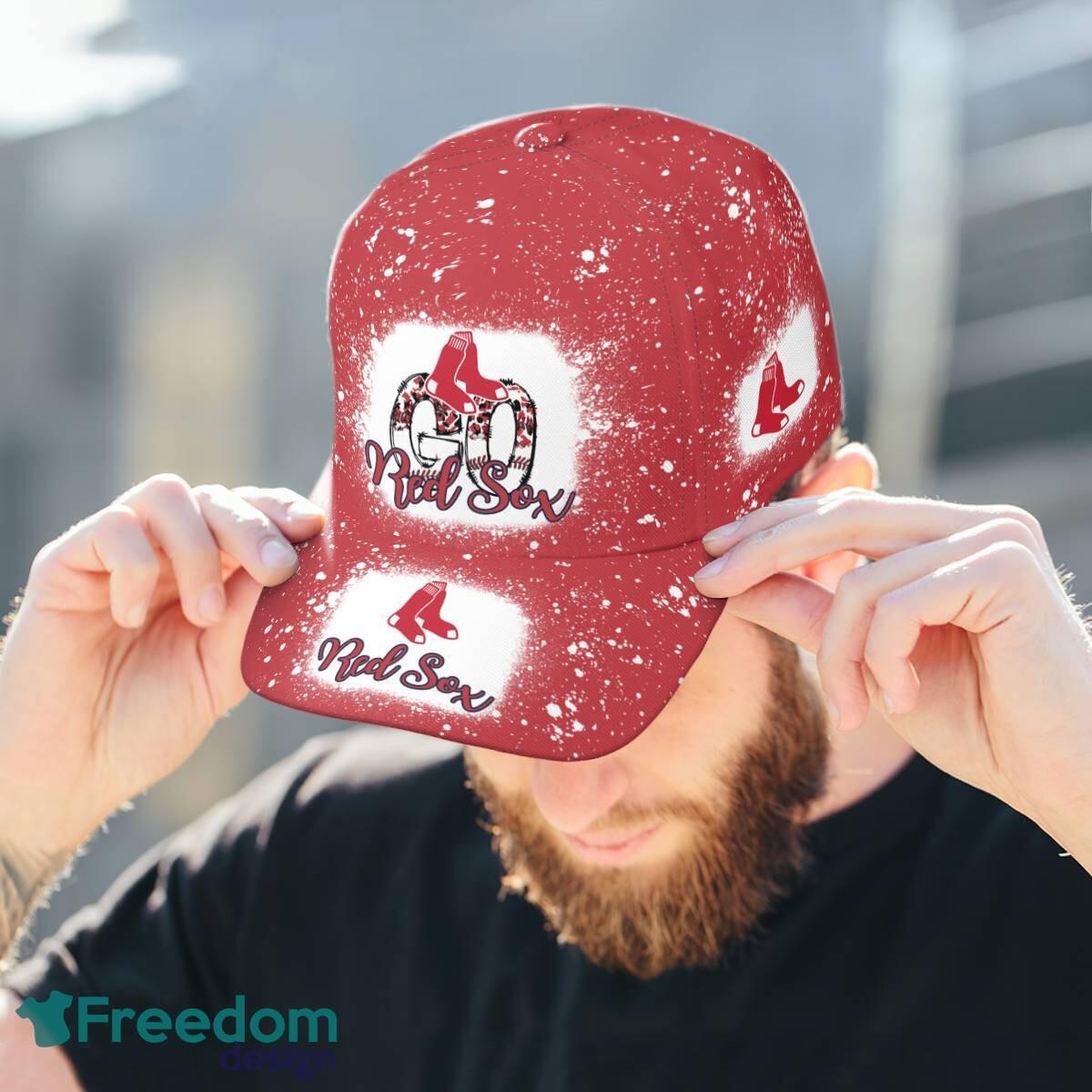 Go Boston Red Sox Bleached 3D Cap Hat All OVer Print For Men Women Fans image Go Boston Red Sox Bleached 3D Cap Hat All OVer Print For Men Women Fans - Go Boston Red Sox Bleached Print Cap_3