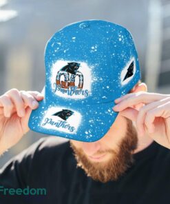 Go Carolina Panthers Bleached 3D Cap Hat All OVer Print For Men Women Fans - Go Carolina Panthers Bleached Print Cap_3