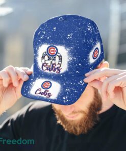 Go Chicago Cubs Bleached 3D Cap Hat All OVer Print For Men Women Fans - Go Chicago Cubs Bleached Print Cap_3