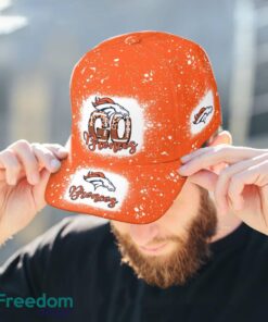Go Denver Broncos Bleached 3D Cap Hat All OVer Print For Men Women Fans - Go Denver Broncos Bleached Print Cap_3