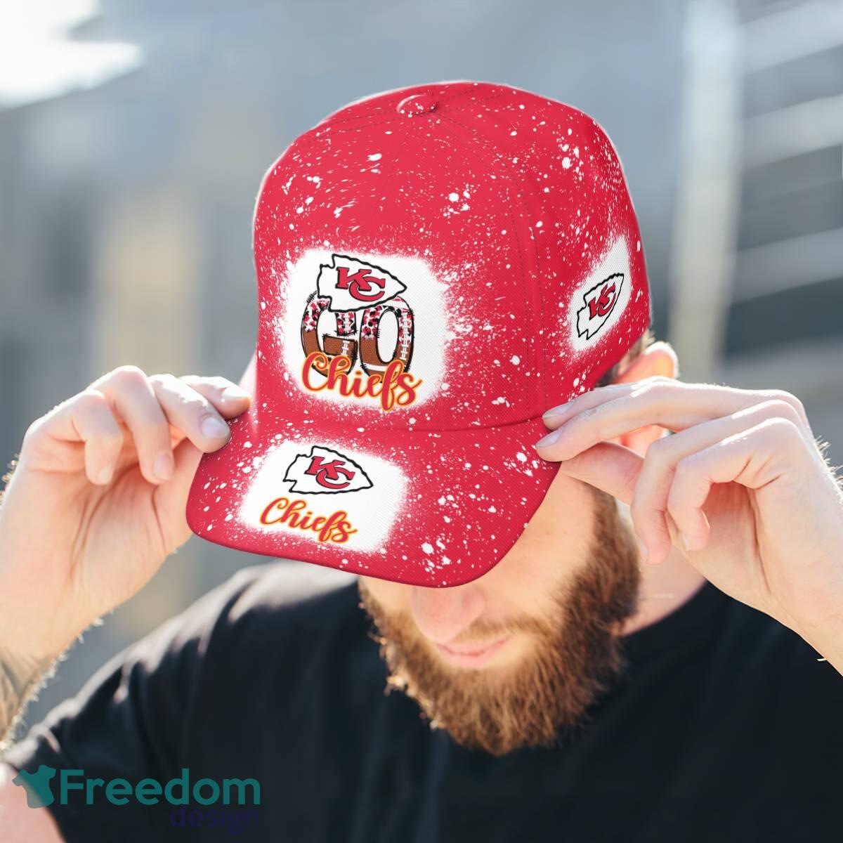 Go Kansas City Chiefs Bleached 3D Cap Hat All OVer Print For Men Women Fans image Go Kansas City Chiefs Bleached 3D Cap Hat All OVer Print For Men Women Fans - Go Kansas City Chiefs Bleached Print Cap_3