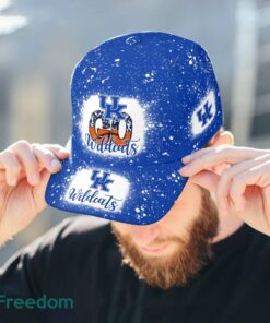 Go Kentucky Wildcats Bleached 3D Cap Hat All OVer Print For Men Women Fans - Go Kentucky Wildcats Bleached Print Cap_3