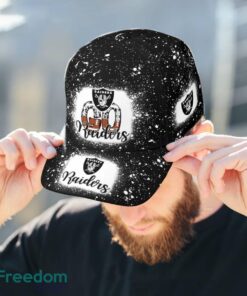 Go Las Vegas Raiders Bleached 3D Cap Hat All OVer Print For Men Women Fans - Go Las Vegas Raiders Bleached Print Cap_3