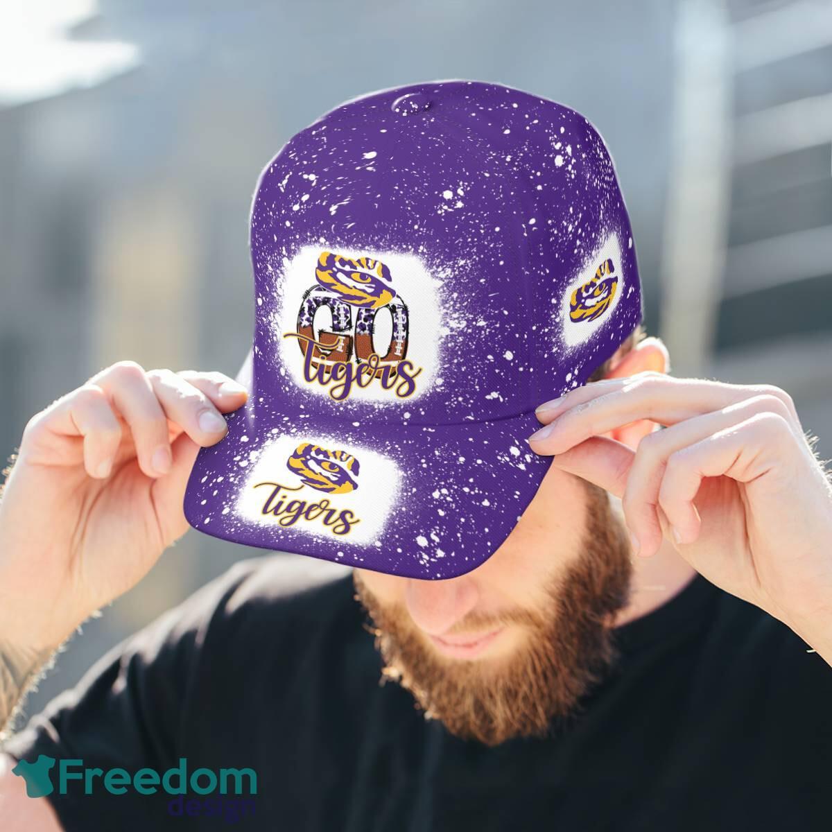 Go LSU Tigers Bleached 3D Cap Hat All OVer Print For Men Women Fans image Go LSU Tigers Bleached 3D Cap Hat All OVer Print For Men Women Fans - Go LSU Tigers Bleached Print Cap_3