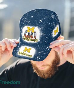 Go Michigan Wolverines Bleached 3D Cap Hat All OVer Print For Men Women Fans - Go Michigan Wolverines Bleached Print Cap_3