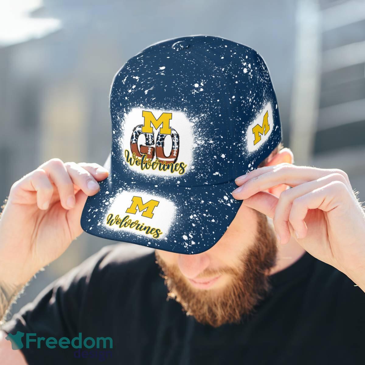 Go Michigan Wolverines Bleached 3D Cap Hat All OVer Print For Men Women Fans image Go Michigan Wolverines Bleached 3D Cap Hat All OVer Print For Men Women Fans - Go Michigan Wolverines Bleached Print Cap_3