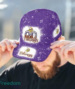 Go Minnesota Vikings Bleached 3D Cap Hat All OVer Print For Men Women Fans - Go Minnesota Vikings Bleached Print Cap_3