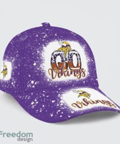 Go Minnesota Vikings Bleached 3D Cap Hat All OVer Print For Men Women Fans