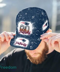Go New England Patriots Bleached 3D Cap Hat All OVer Print For Men Women Fans - Go New England Patriots Bleached Print Cap_3