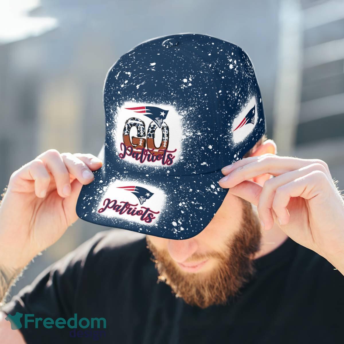 Go New England Patriots Bleached 3D Cap Hat All OVer Print For Men Women Fans image Go New England Patriots Bleached 3D Cap Hat All OVer Print For Men Women Fans - Go New England Patriots Bleached Print Cap_3
