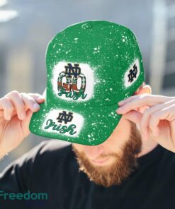 Go Notre Dame Fighting Irish Bleached 3D Cap Hat All OVer Print For Men Women Fans - Go Notre Dame Fighting Irish Bleached Print Cap_3