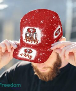 Go San Francisco 49ers Bleached 3D Cap Hat All OVer Print For Men Women Fans - Go San Francisco 49ers Bleached Print Cap_3