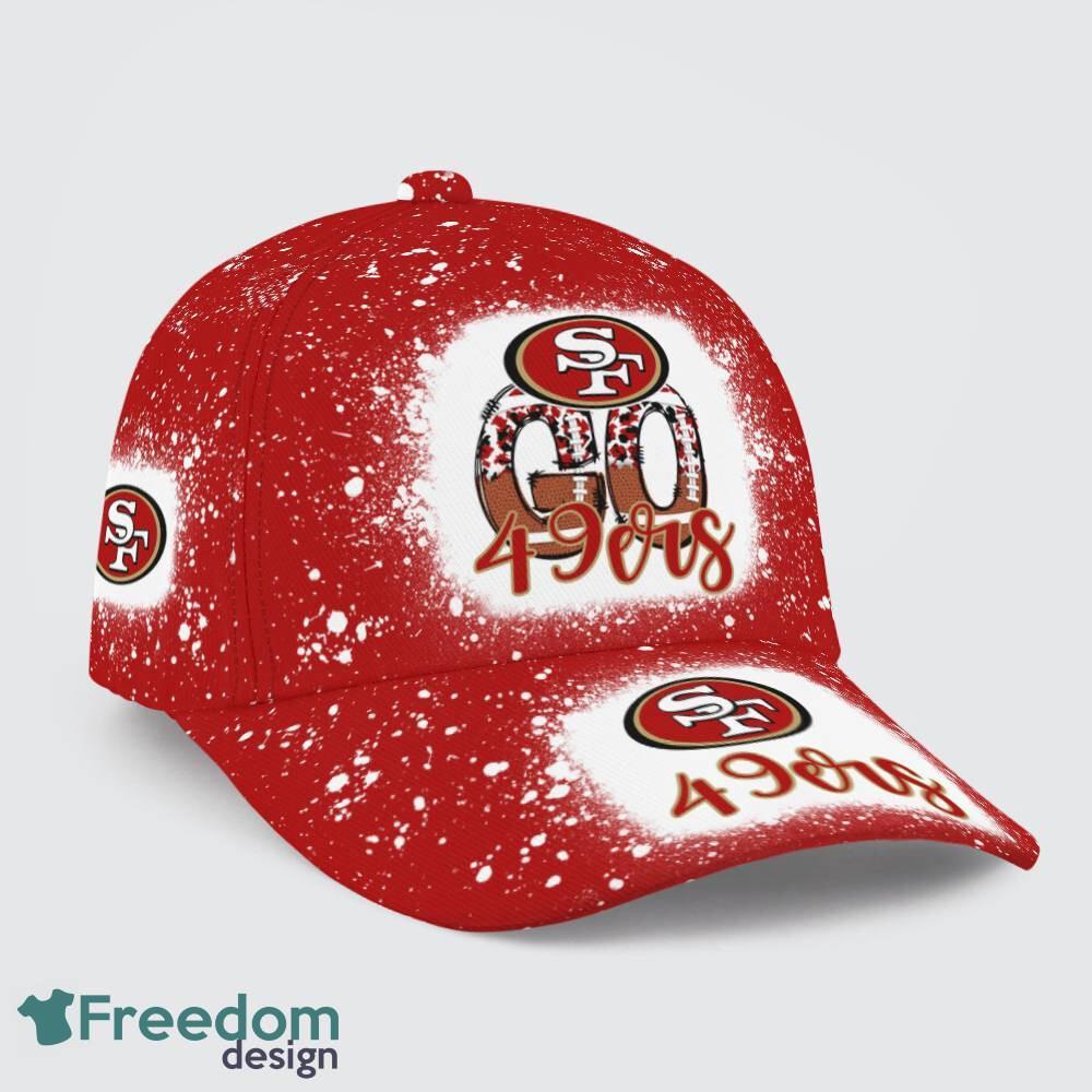 Go San Francisco 49ers Bleached 3D Cap Hat All OVer Print For Men Women Fans image Go San Francisco 49ers Bleached 3D Cap Hat All OVer Print For Men Women Fans - Go San Francisco 49ers Bleached Print Cap_1