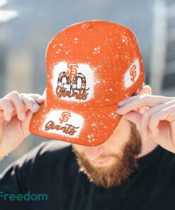 Go San Francisco Giants Bleached 3D Cap Hat All OVer Print For Men Women Fans - Go San Francisco Giants Bleached Print Cap_3