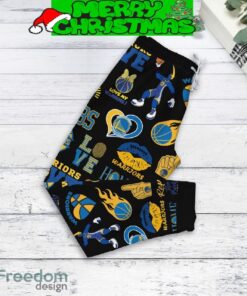 Golden State Warriors Fan Kind Of Girl Fleece Pajamas Set Christmas For Family - Golden State Warriors Fan Kind Of Girl Fleece Pajamas Set-2