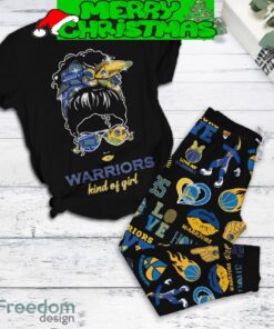 Golden State Warriors Fan Kind Of Girl Fleece Pajamas Set Christmas For Family