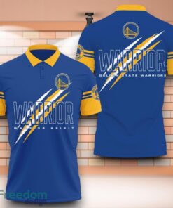 Golden State Warriors NBA Warrior Spirit 3D Polo Shirt With Claws Pattern