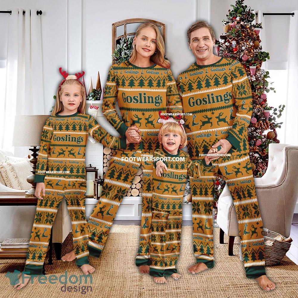 Gosling Rum Logo Pattern Ugly Christmas Family Pajamas Set - Gosling Rum Logo Pattern Ugly Christmas Family Pajamas Set