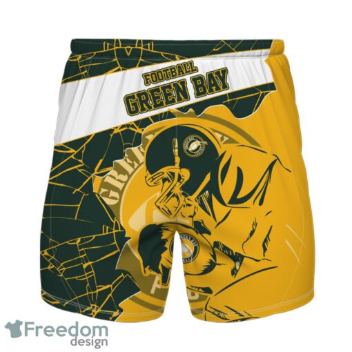 Green Bay Football Team Personalized Name Number Hawaiian Shirt And Shorts Team Gift Product Photo 2