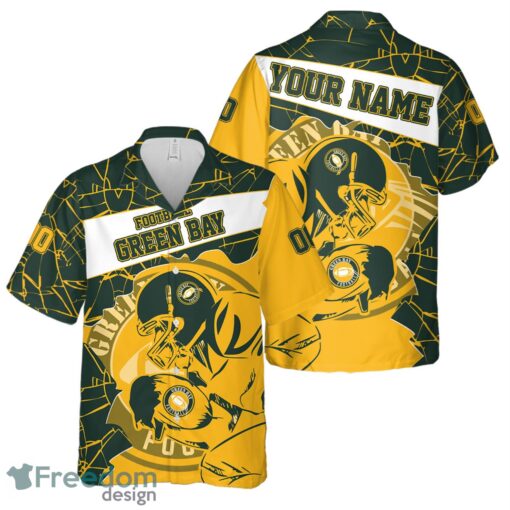 Green Bay Football Team Personalized Name Number Hawaiian Shirt And Shorts Team Gift Product Photo 1