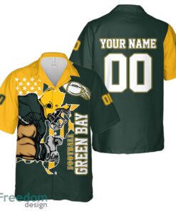 Green Bay personalized name and number Hawaiian Shirt And Shorts Team Beach Shirt Product Photo 2