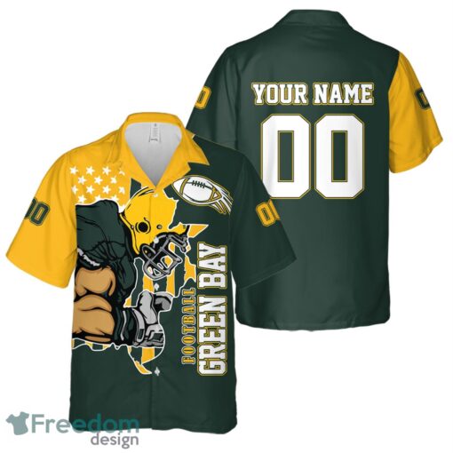 Green Bay personalized name and number Hawaiian Shirt And Shorts Team Beach Shirt Product Photo 2