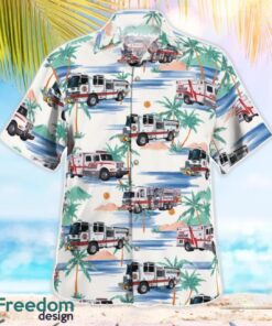 Greenwood, Johnson County, Indiana, Greenwood Fire Department Beach Hawaiian Shirt Product Photo 3