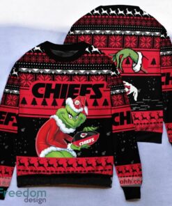 Grinch And Kansas City Chiefs Ugly Christmas Sweater 3D Printed Christmas Gift