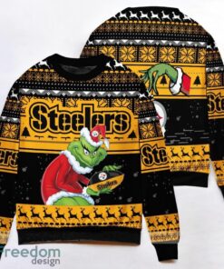 Grinch And Pittsburgh Steelers Ugly Christmas Sweater 3D Printed Christmas Gift