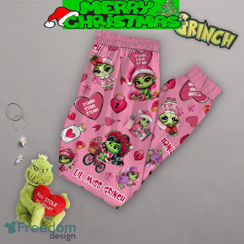 Grinch Lil Miss Valentine Fleece Pajamas Set For Women Gift Christmas image Grinch Lil Miss Valentine Fleece Pajamas Set For Women Gift Christmas - Grinch Lil Miss Valentine Fleece Pajamas Set-2