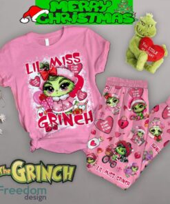 Grinch Lil Miss Valentine Fleece Pajamas Set For Women Gift Christmas