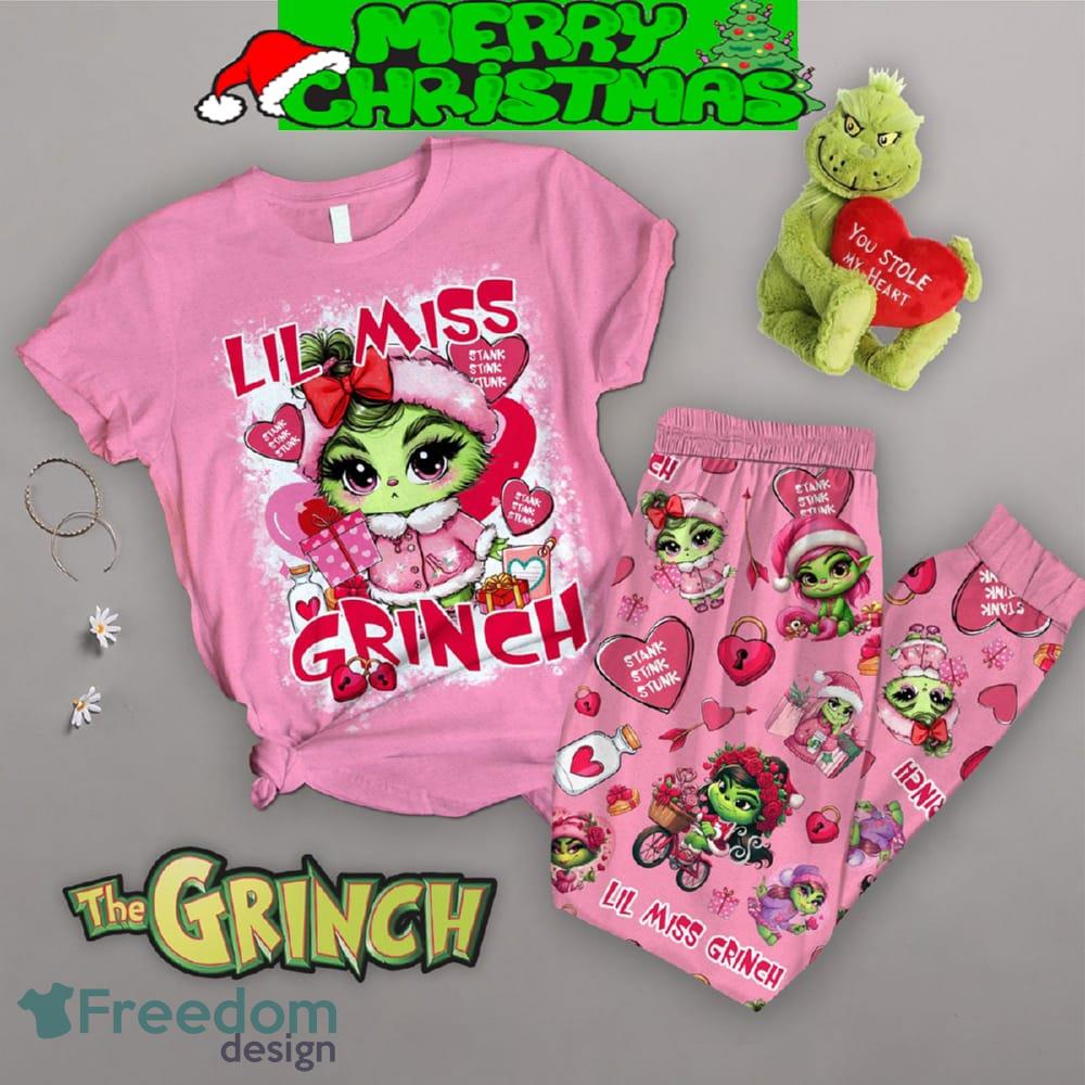 Grinch Lil Miss Valentine Fleece Pajamas Set For Women Gift Christmas image Grinch Lil Miss Valentine Fleece Pajamas Set For Women Gift Christmas - Grinch Lil Miss Valentine Fleece Pajamas Set-1