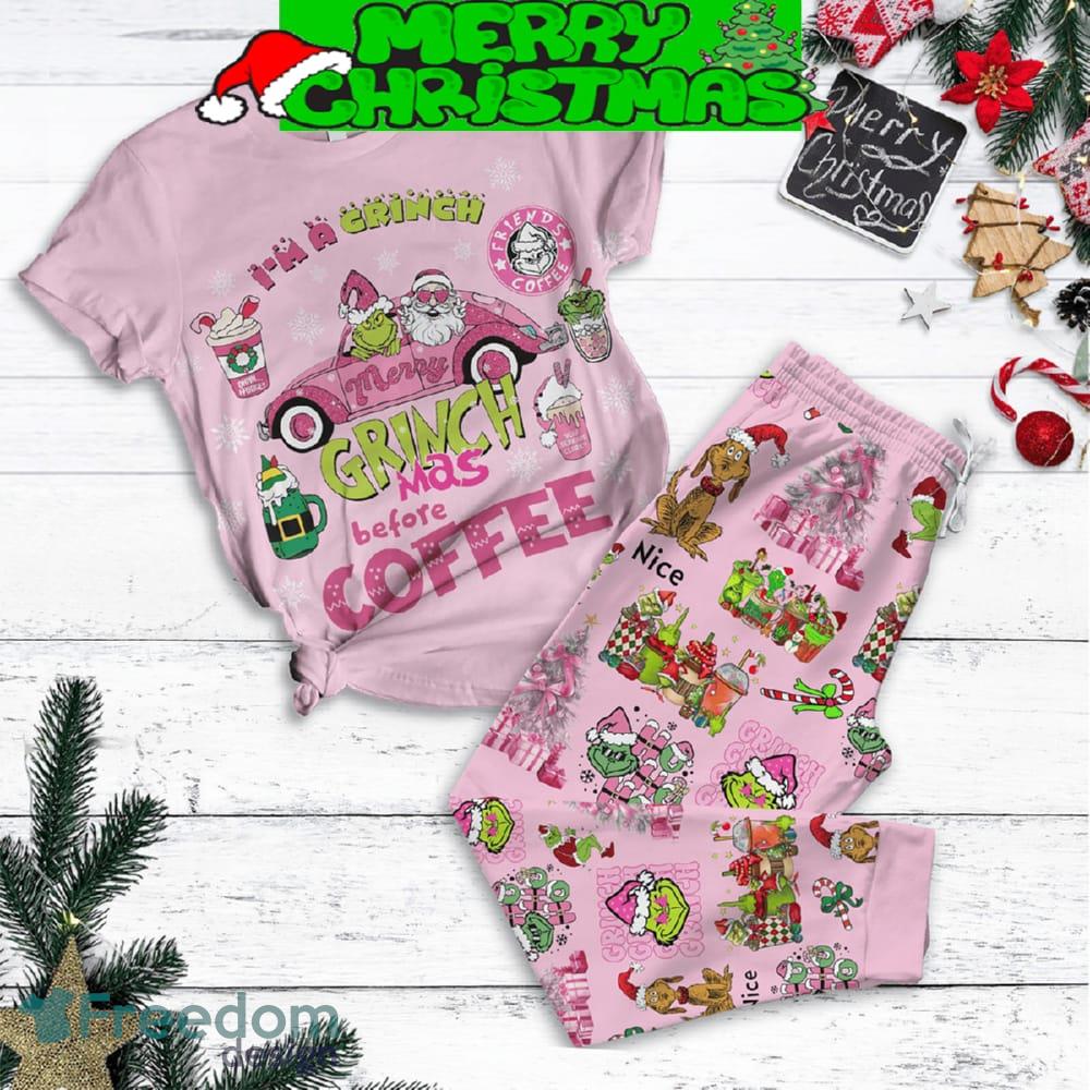 Grinch Merry Grinchmas Coffee Time Christmas Fleece Pajamas Set Men Women For Fans image Grinch Merry Grinchmas Coffee Time Christmas Fleece Pajamas Set Men Women For Fans - Grinch Merry Grinchmas Coffee Time Christmas Fleece Pajamas Set-1