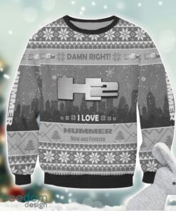 H2 Hummer Damn Right I Lover H2 Hummer Now And Forever 3D Ugly Christmas Sweater Christmas Gift Product Photo 2